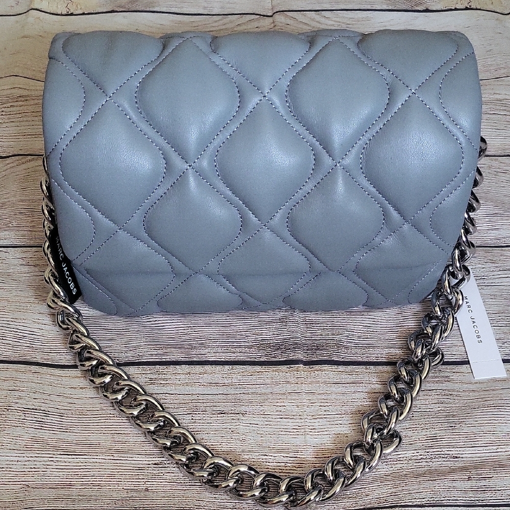 NWT Marc Jacobs Small Quilted Pillow Adjustable Chain & Leather Crossbody Bag